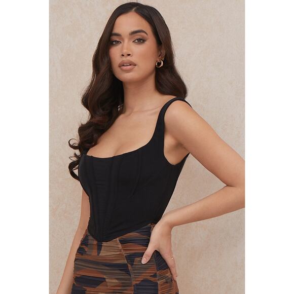 House of CB Ninetta Black Mesh Corset - Picture 4 of 4